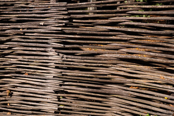 Fence in the form of a rural wattle fence