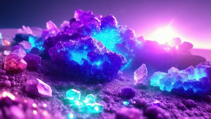 Fototapeta na wymiar Crystals and Minerals