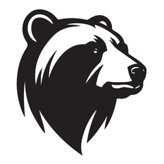 Bear illustration vector drawing. Logo of bear
