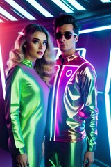 Obraz premium futuristic glittery suits