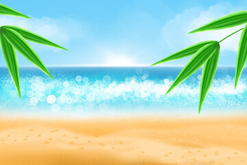 Tropical ocean background on a sunny day