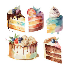 collection of cakes