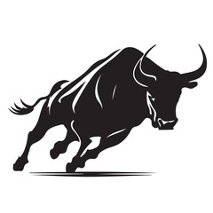 Vector bull design on white background. Wild Animals. Easy editable vector illustration.