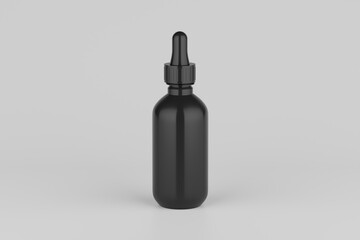 White Dropper Mockup Multiple Bottles. Blank Label. 3D Illustration