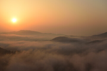 Sea of clouds in early morning