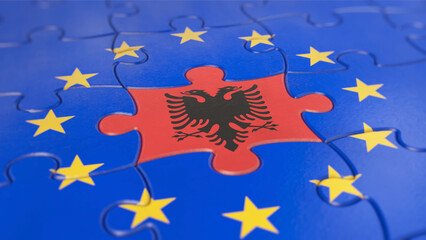 Obraz na płótnie Canvas EU-Mitgliedschaft für Albanien