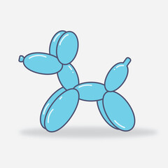 ballon dog vector ilustration