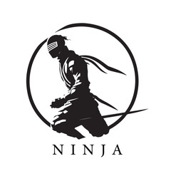 Ninja mascot logo vector template, Creative Ninja logo design concepts © serdjo13