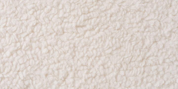 white plush fabric texture background , background pattern of soft warm material