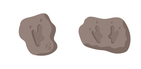 Dinosaur footprint tracks. Illustrations paw, claw predator. Dinosaur footprint perfect for textile, wrap and wallpaper and design.