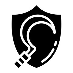 sickle and shield glyph 