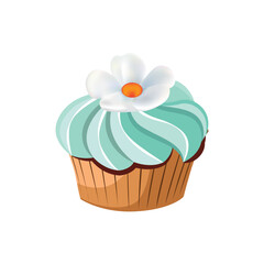 Cupcake icon vector image with white background
