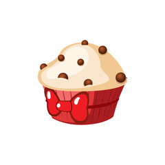 Cupcake icon vector image with white background