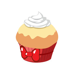 Cupcake icon vector image with white background