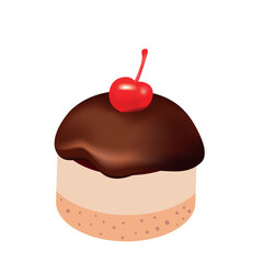 Cupcake icon vector image with white background