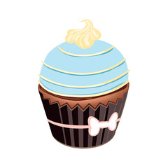 Cupcake icon vector image with white background