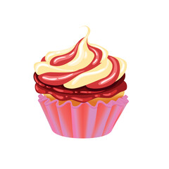 Cupcake icon vector image with white background