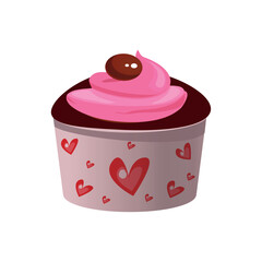 Cupcake icon vector image with white background
