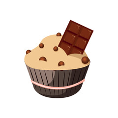 Cupcake icon vector image with white background