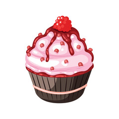 Cupcake icon vector image with white background