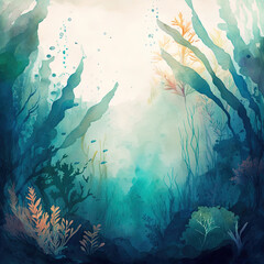Fototapeta na wymiar abstract under water background illustration art