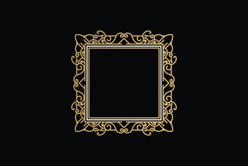 Golden Square Frame Logo Design