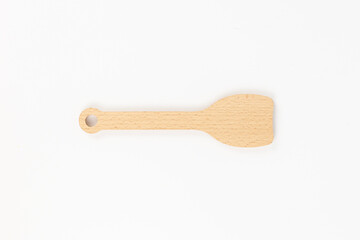 wooden spatula for cooking on a white background