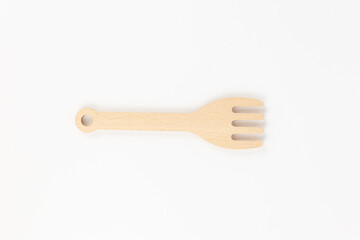 wooden spatula for cooking on a white background