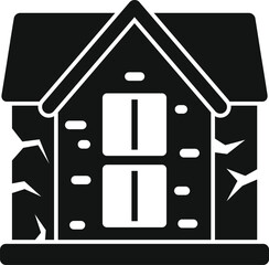 Ghost house icon simple vector. Spooky building. Scary night
