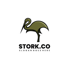 Vector illustration stork.co mascot 