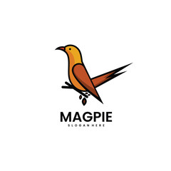 Vector illustration magpie mascot 