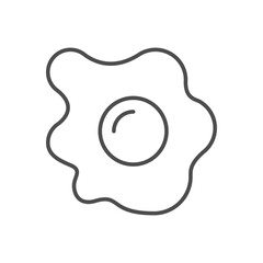 Fried egg line outline icon