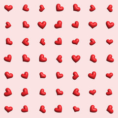 Red heart seamless pattern