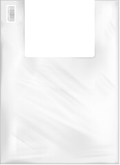 Transparent plastic shopping bag . PNG design on transparent background