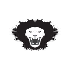 lion head vector, black and white illustration, for logo design ready to convert eps file