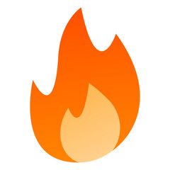 Cartoon campfire. Fire flames.Red fire icon.Vector flat illustration.Isolated on white background.
