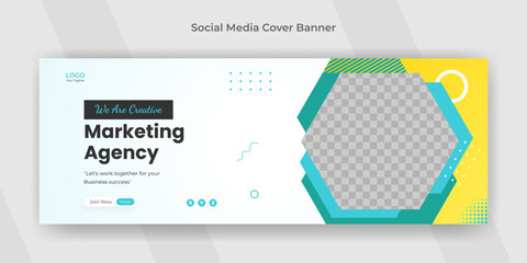 Creative business Corporate Digital marketing agency webinar social media post facebook cover web banner template