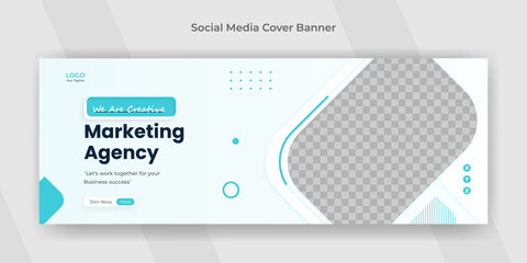 Creative business Corporate Digital marketing agency webinar social media post facebook cover web banner template