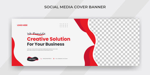 Creative business Corporate Digital marketing agency webinar social media post facebook cover web banner template