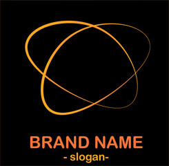 Colored logo shape idea, creative logotype concept template, business logo shape vector illustration