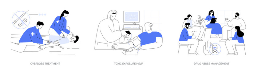 Medical toxicology abstract concept vector illustrations.