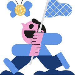 Money illustration for website, application, printing, document, poster design, etc.