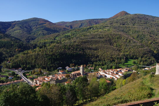 village de Montagne de Prats de Mollo dans le Vallespir dans les Pyr&eacute;n&eacute;es Orientales en France