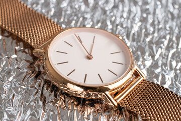 One women's wristwatch, macro.