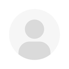 Vector flat illustration in grayscale. Avatar, user profile, person icon, gender neutral silhouette, profile picture. Suitable for social media profiles, icons, screensavers and as a template.