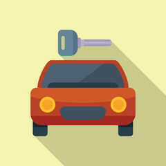 Car zone parking icon flat vector. Space security. Toll home