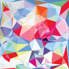 Multicolor geometric triangular low poly, origami style illustration , graphic background. Vector polygonal design for your business.