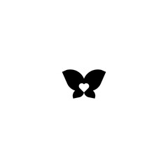 butterflies and love logo design
