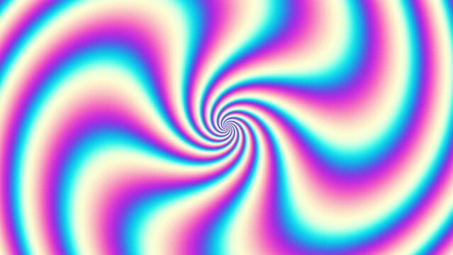 Endless abstract blue wavy spiral. Seamless loop footage 4k.