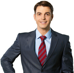 Friendly Businessman Smiling - Isolated